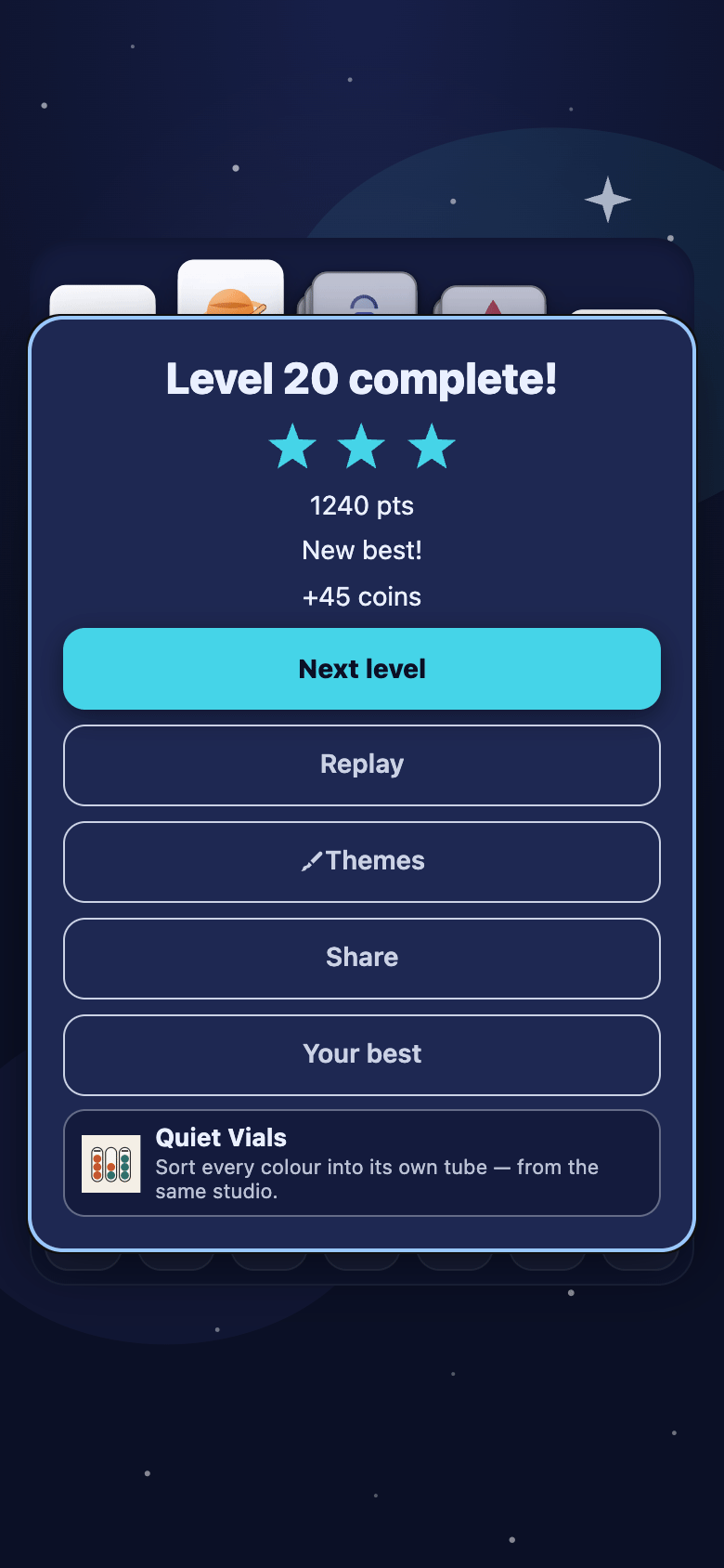 Free, in full. No in-app purchases; coins are earned only by playing.